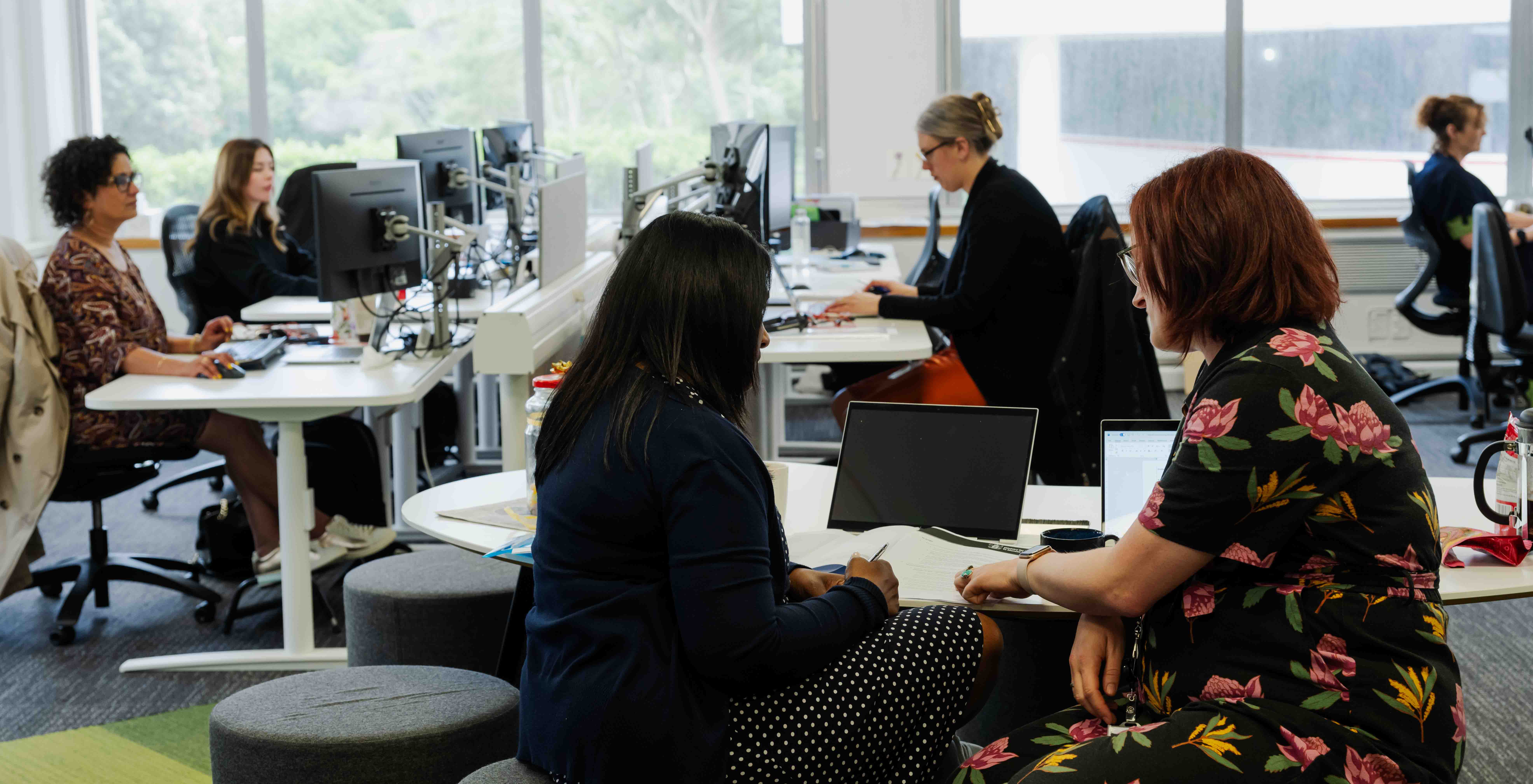 People working in an office