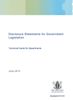 Preview image for Disclosure statements for government legislation: Technical guide for departments