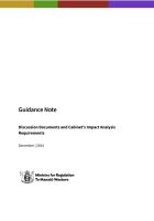 Preview image for Guidance note: Discussion documents and the Regulatory Impact Analysis requirements